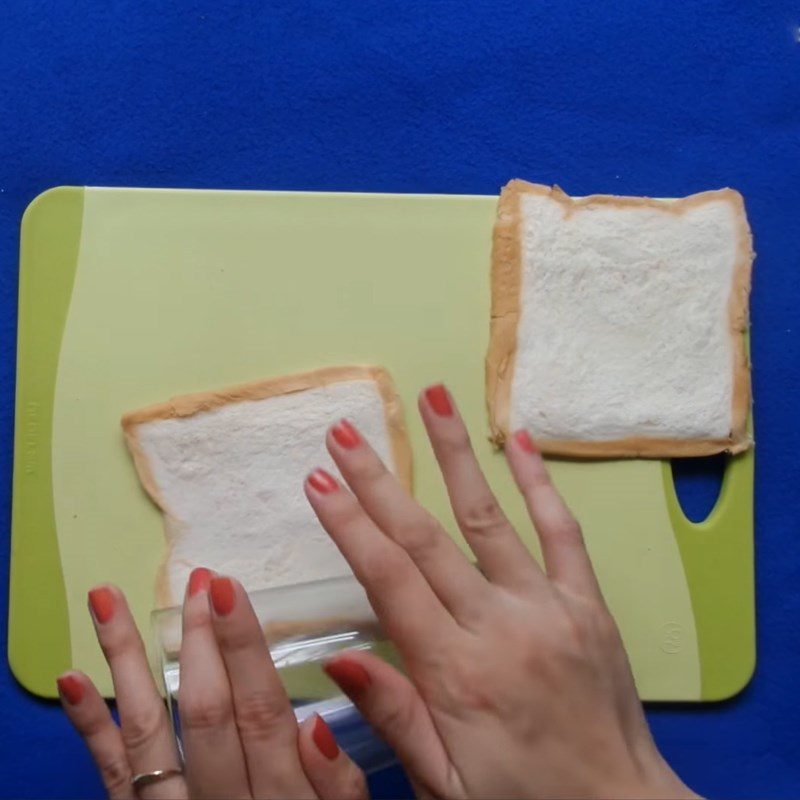 Step 1 Flatten and Shape the Sandwich Bread Fried Ice Cream