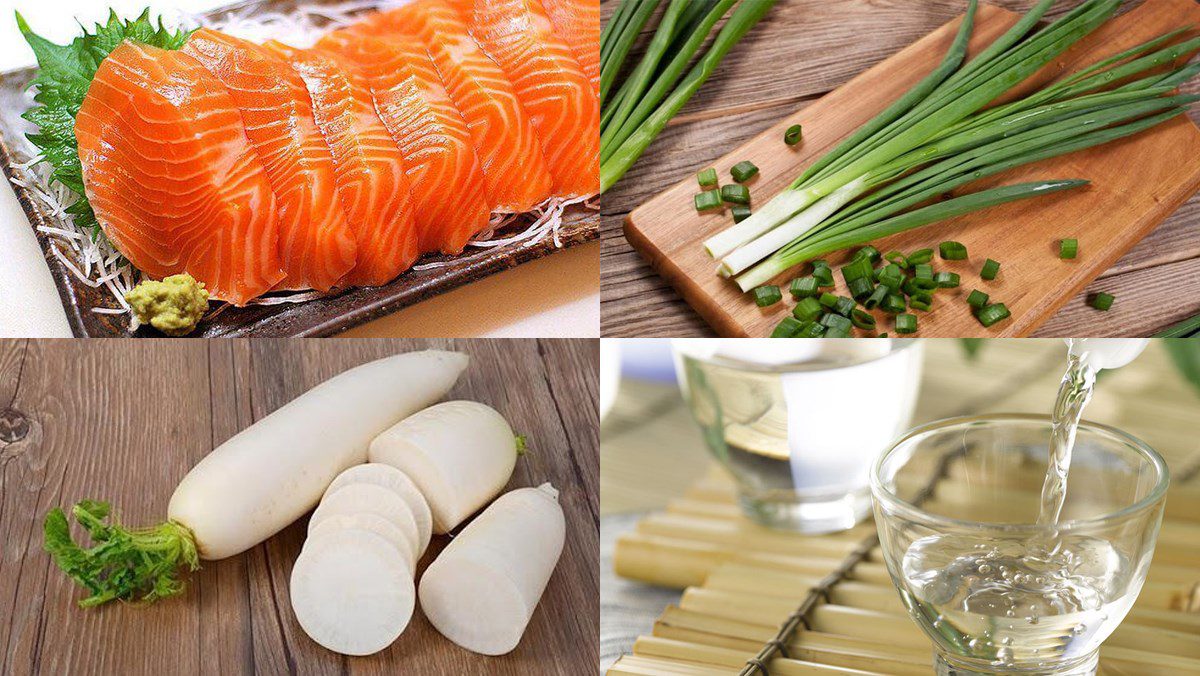 Ingredients for the dish 5 ways to cook white radish soup