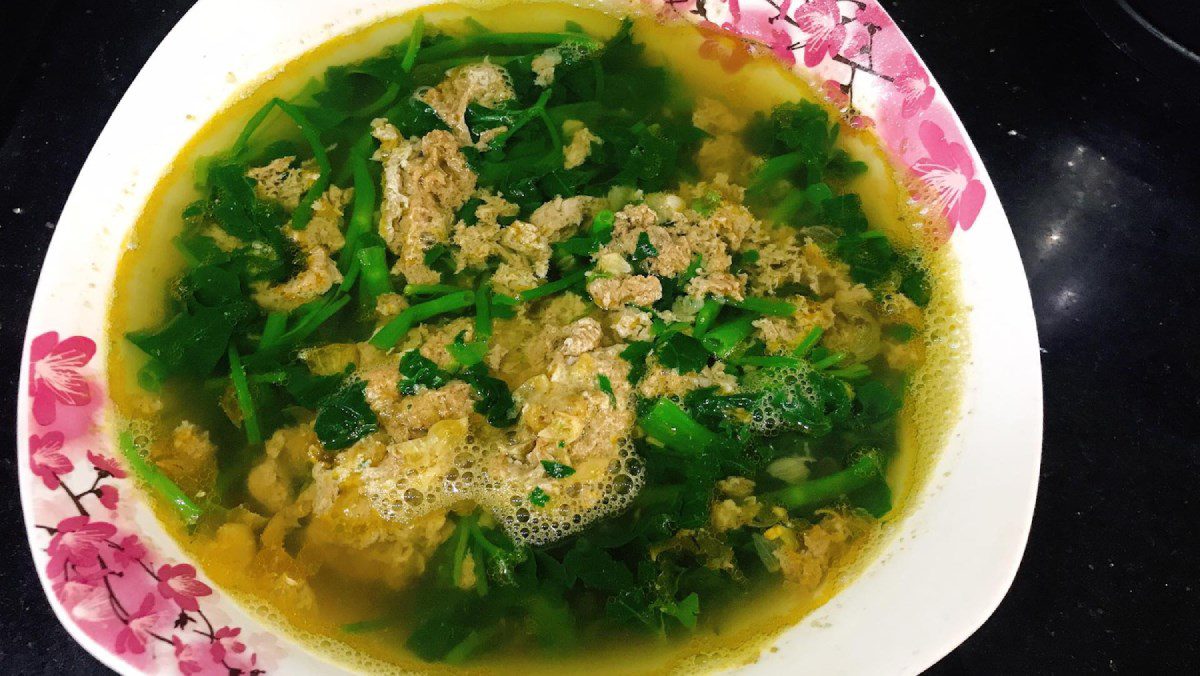 Crab soup with water spinach (Recipe shared by a user)