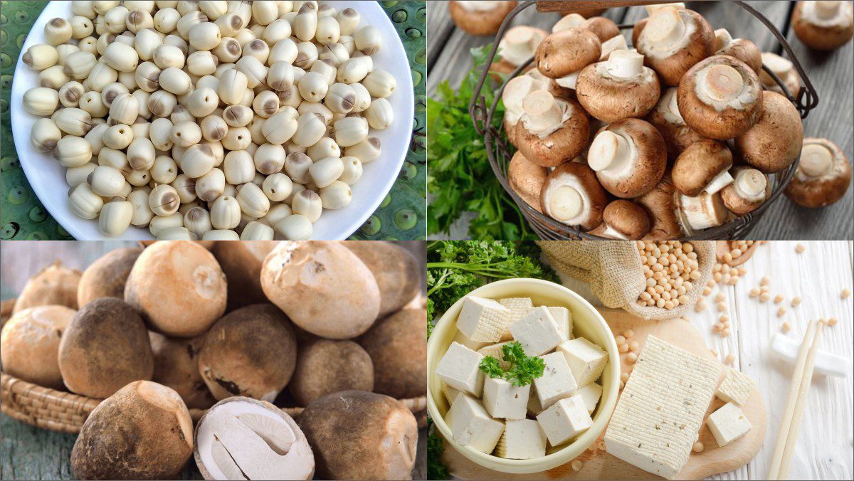 Ingredients for lotus seed soup