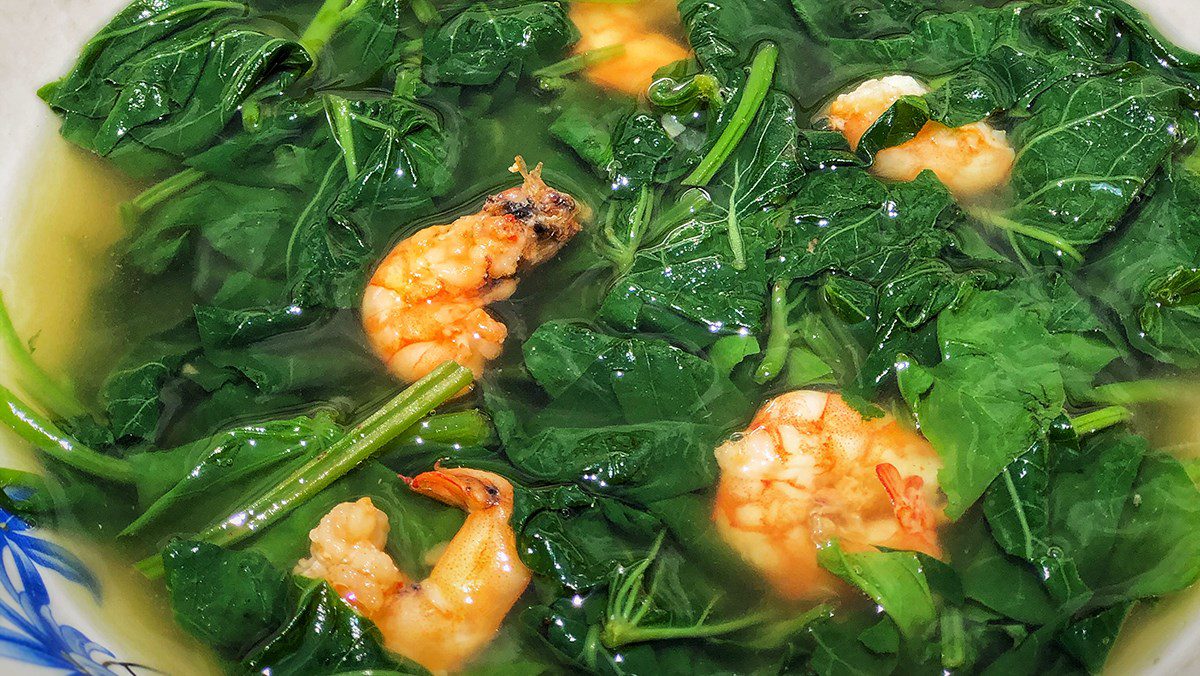 Water Spinach Soup with Shrimp