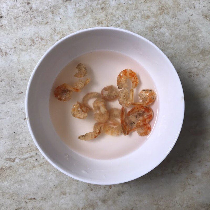 Step 1 Prepare the ingredients for Watercress soup (watercress) with dried shrimp