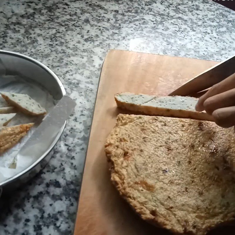 Step 4 Cutting Fish Cake Fried Fish Cake with Fish Sauce