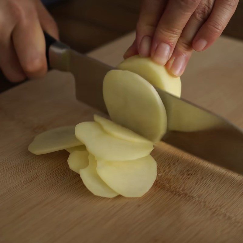 Step 1 Cut Potatoes Potato Pizza