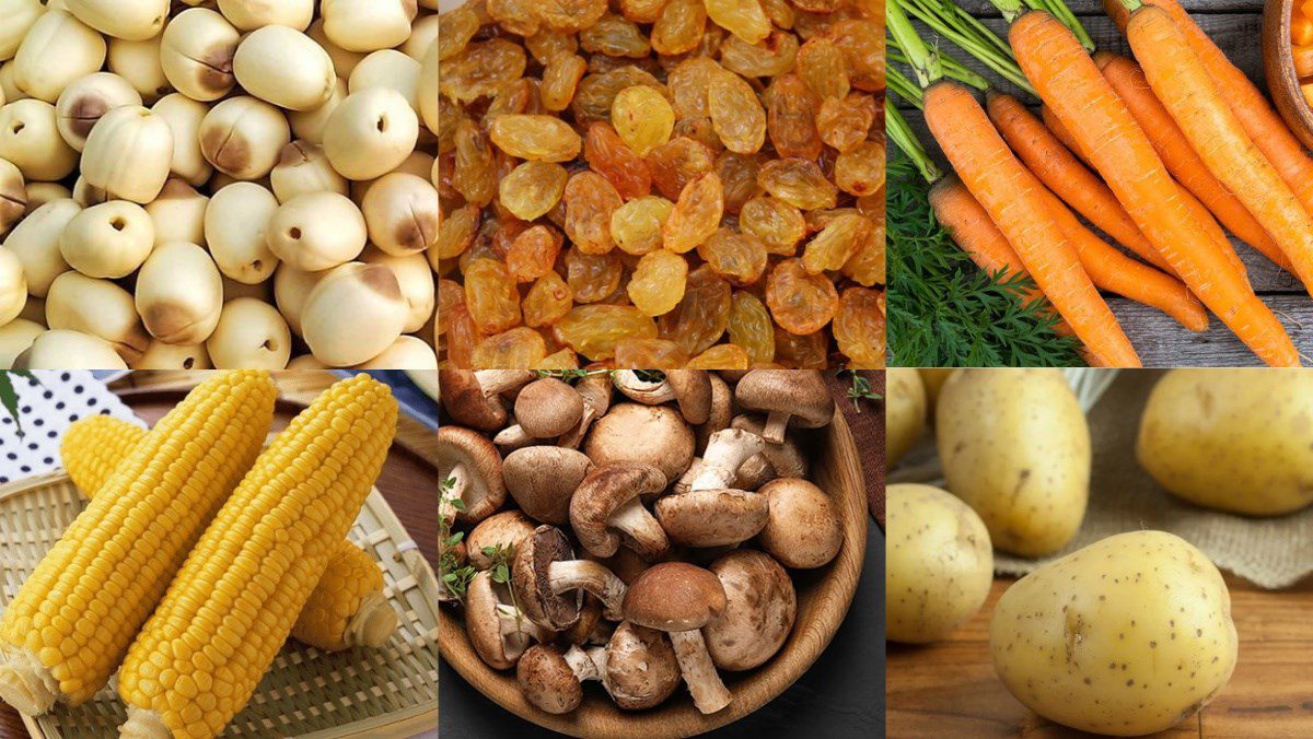 Ingredients for vegetarian spring rolls with mung beans