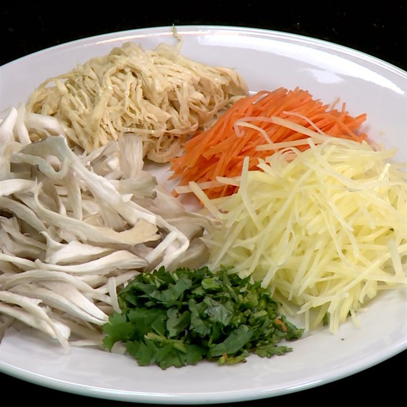 Step 1 Prepare the Ingredients Mushroom Spring Rolls