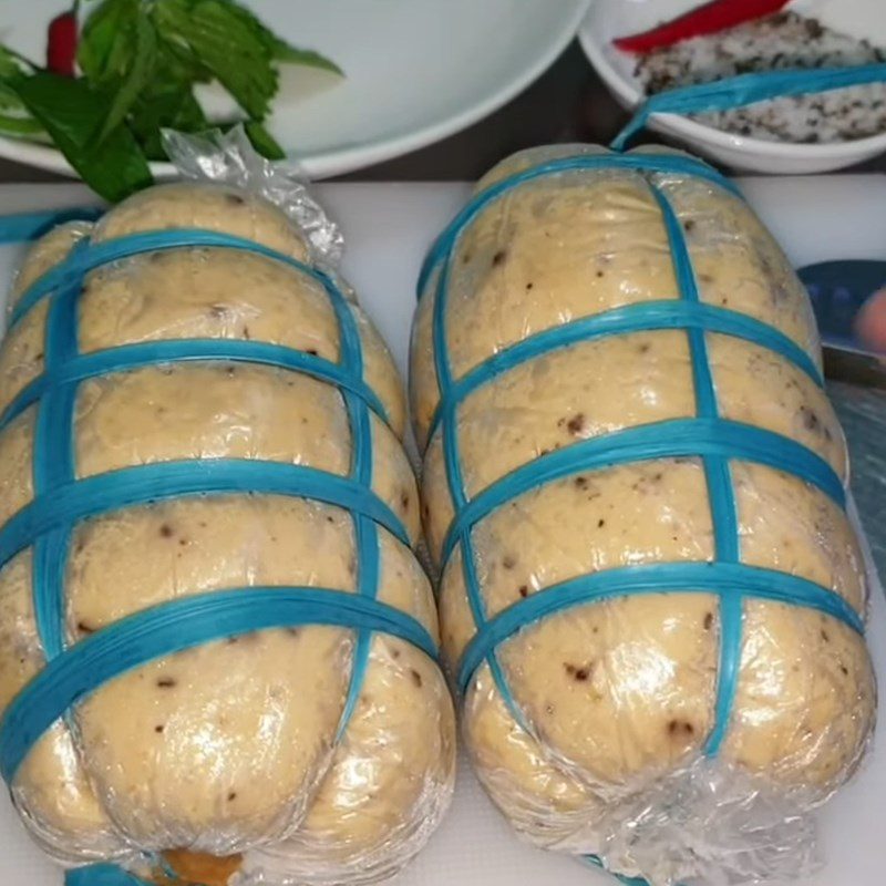 Step 5 Steam the sausage Minced tofu skin sausage