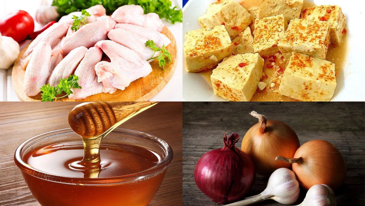 Ingredients for grilled chicken with fermented tofu