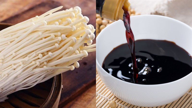 Ingredients for the dish 3 ways to make vegetarian floss from shiitake mushrooms, oyster mushrooms, enoki mushrooms