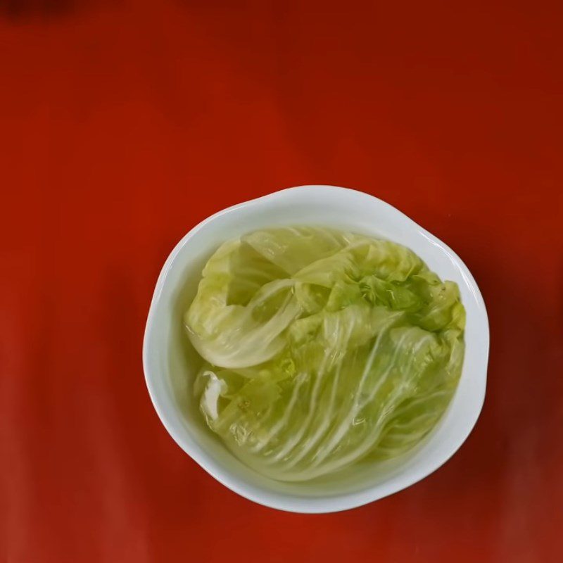 Step 2 Blanch the cabbage for Vegetarian Cabbage Rolls