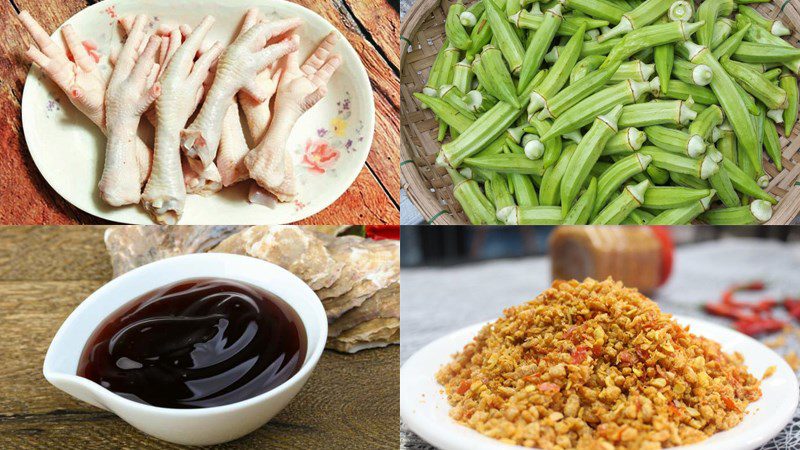 Ingredients for the dish 2 ways to marinate grilled chicken feet with chili salt