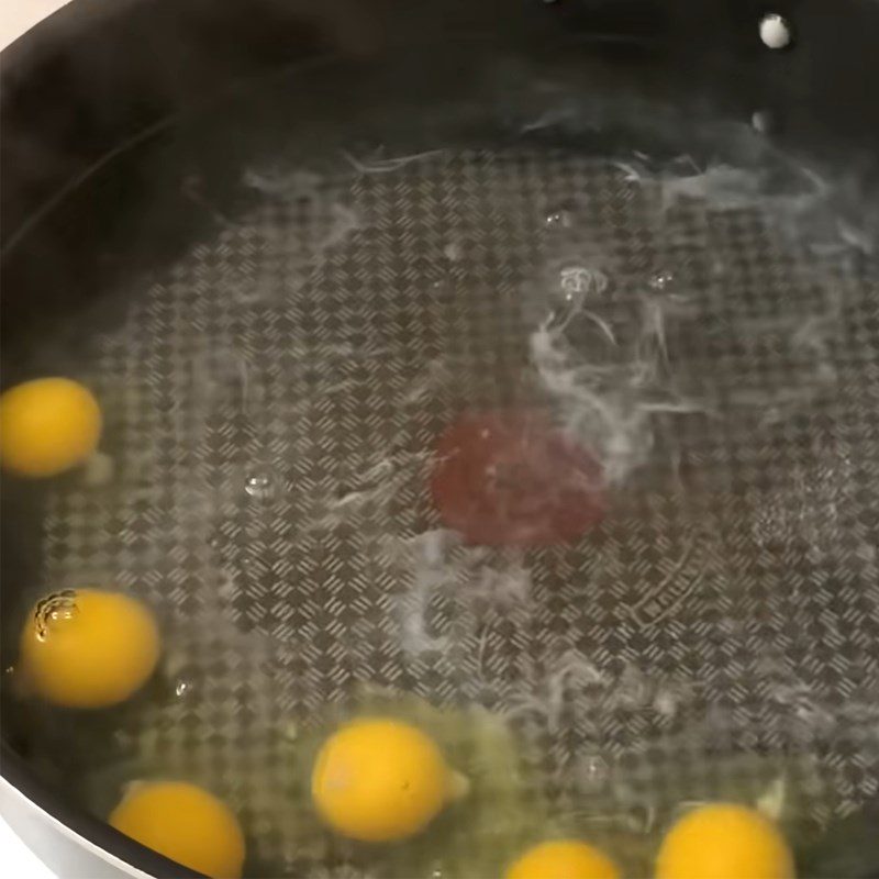 Step 2 Poached Eggs Poached eggs in boiling water