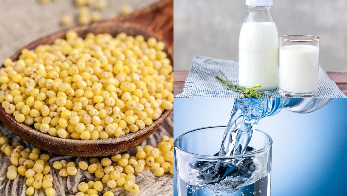 Ingredients for millet porridge