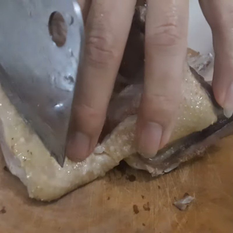 Step 6 Chop the ngan meat Noodle ngan