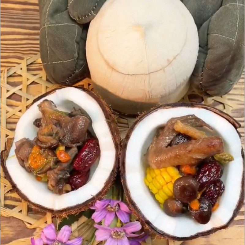 Step 2 Preparing Stewed Pigeon in Coconut (Recipe shared from Tiktok Cooking with TasteVN)