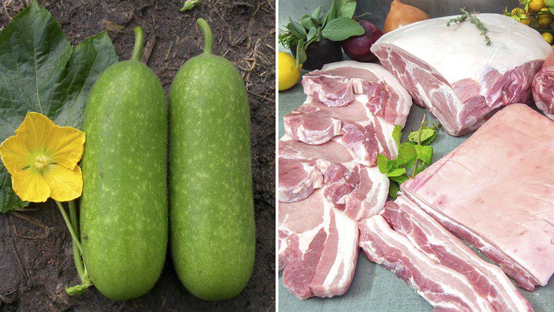 Ingredients for stir-fried winter melon dish