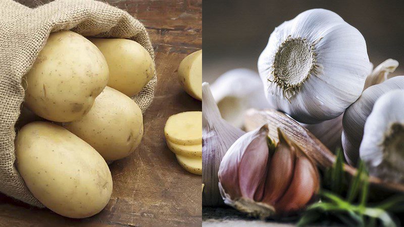 Ingredients for garlic stir-fried potatoes