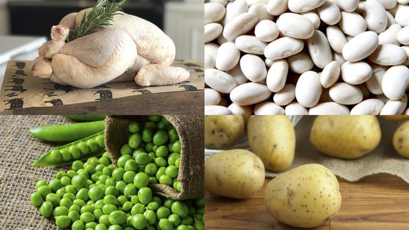 Ingredients for the dish 2 recipes for chicken cooked with white beans