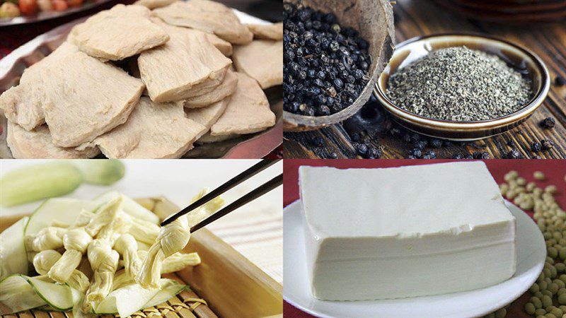 Ingredients for Vegetarian Braised Pork with Pepper