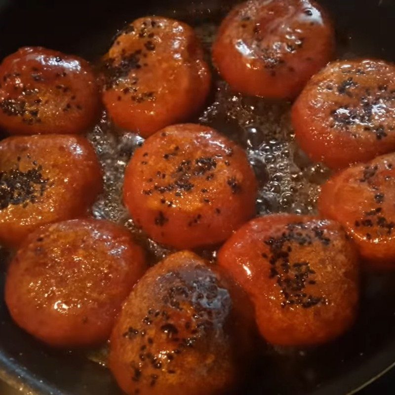 Step 4 Frying Gấc Cake