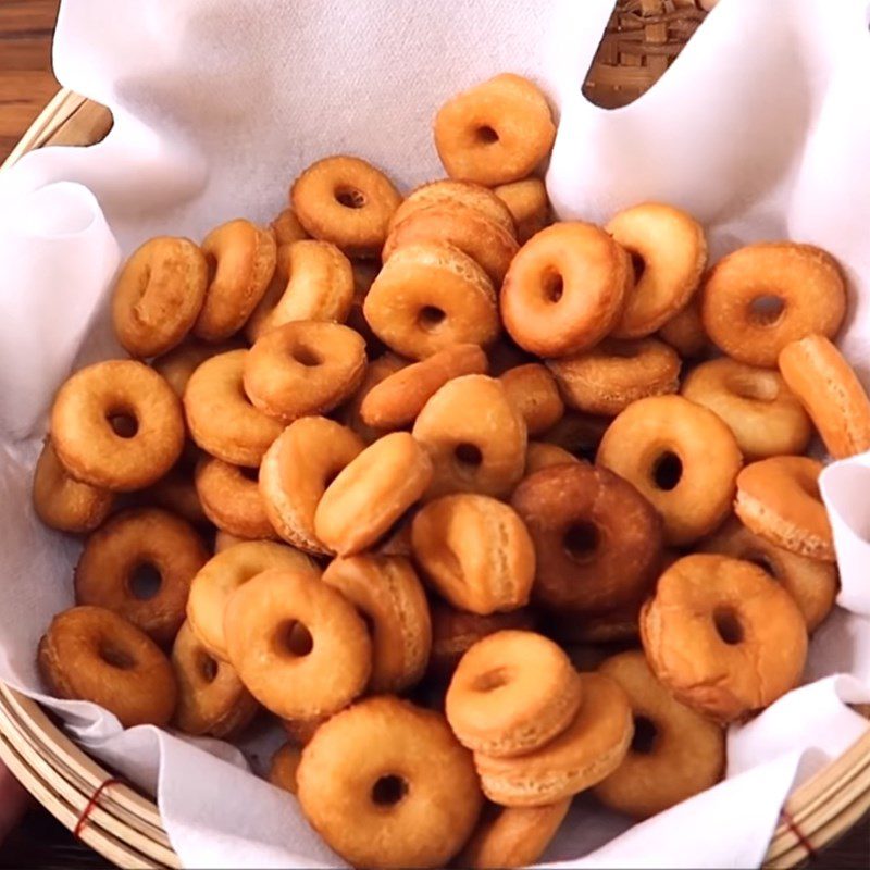 Step 3 Frying Mini Donuts