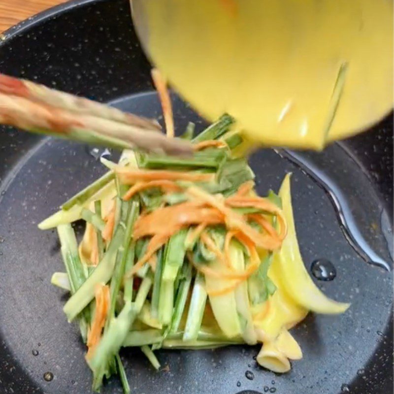 Step 5 Fry the pancakes Korean savory pancakes