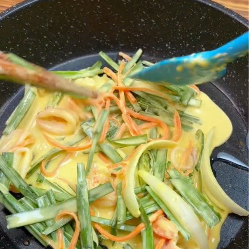 Step 5 Fry the pancakes Korean savory pancakes