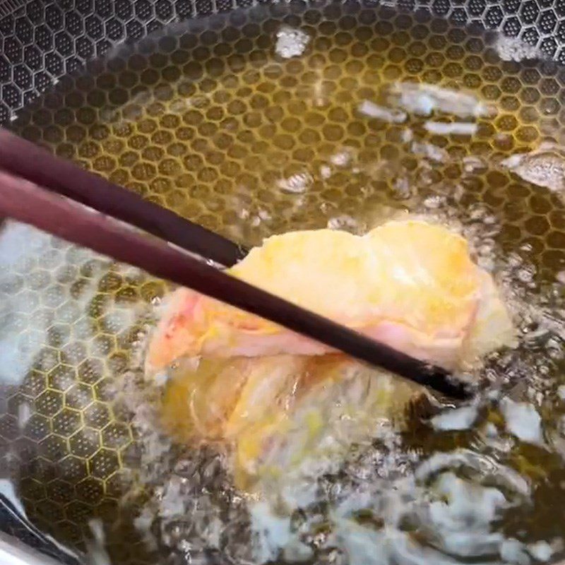 Step 2 Fry the fish for Fish Noodle Dipping (Recipe shared from TikTok Cooking with TasteVN)