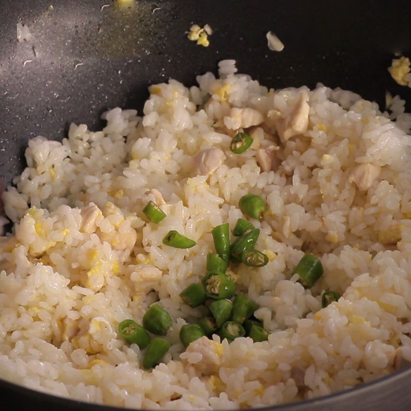 Step 4 Fried rice Green chili salt fried rice