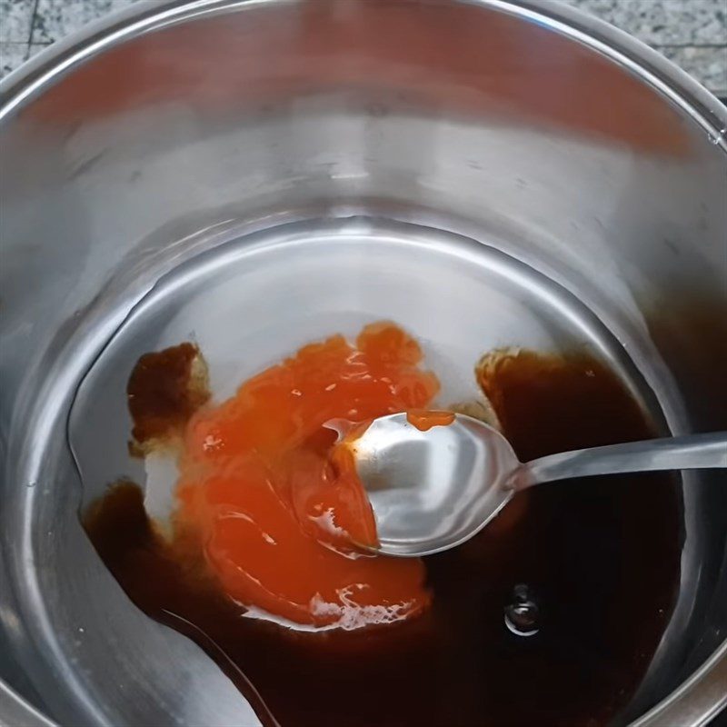 Step 2 Making the salad dressing for the green mango cucumber salad