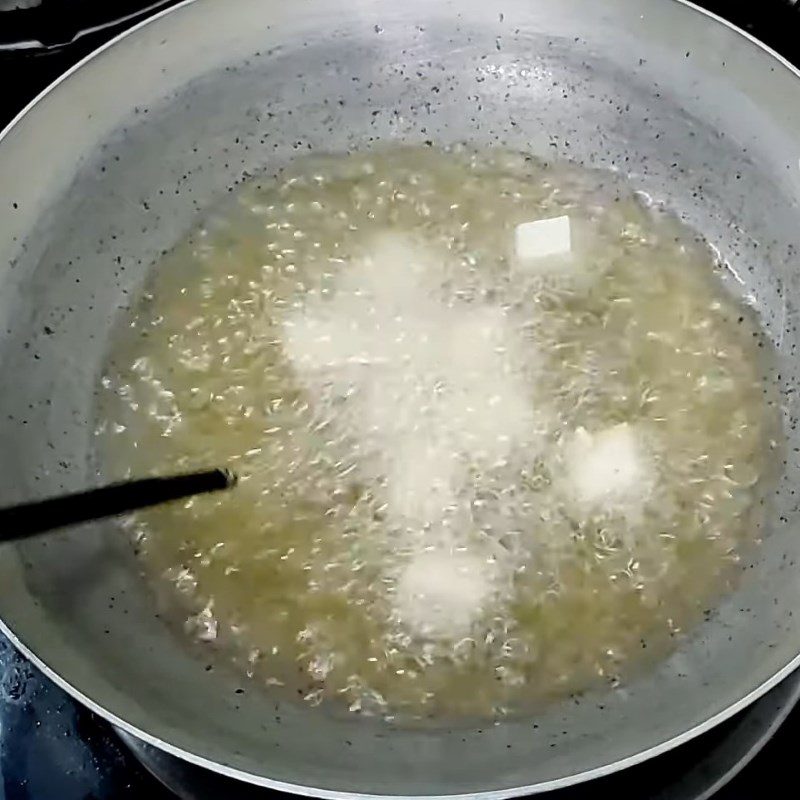 Step 2 Fry the tofu Lotus Seed Tofu Soup