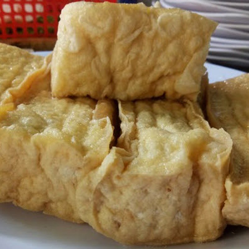 Step 1 Frying tofu Fried Tofu with Fish Sauce