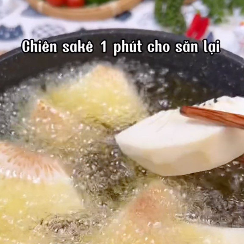 Step 2 Fry Sake for Sake with Pepper (Recipe from the TikTok channel Bếp chay XANH)