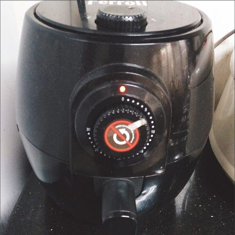 Step 3 Frying meat Fried pork with air fryer