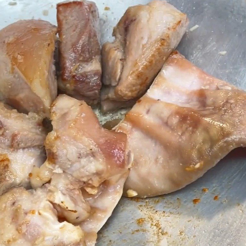 Step 2 Frying Meat Coconut Braised Pork (Recipe shared from TikTok Let's Cook with TasteVN)