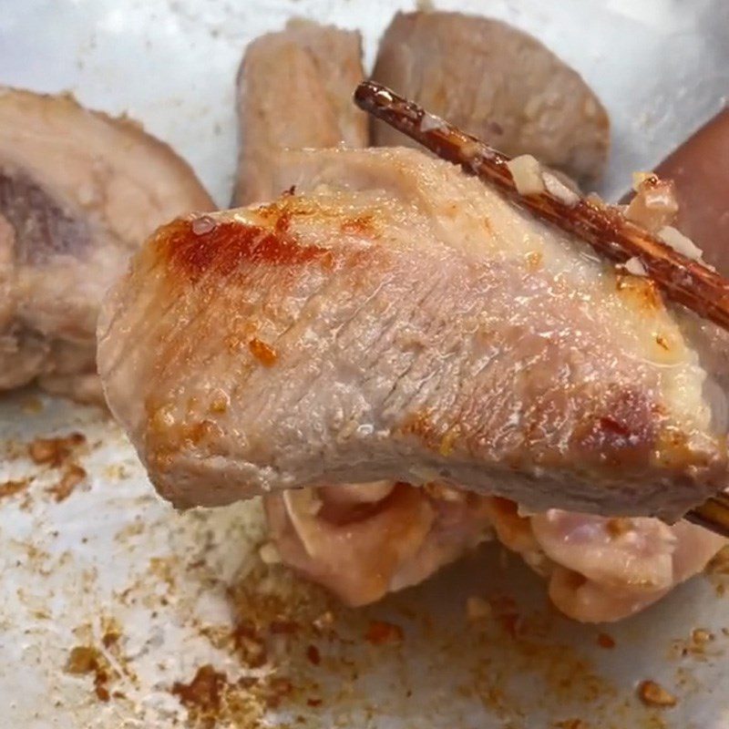 Step 2 Frying Meat Coconut Braised Pork (Recipe shared from TikTok Let's Cook with TasteVN)