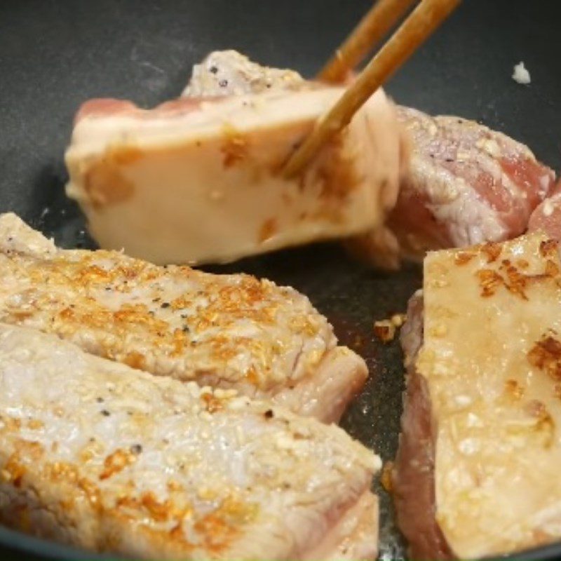 Step 3 Fry the Meat Pork braised in coconut water