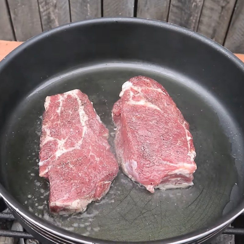 Step 2 Fry the pork Herb Pork Steak