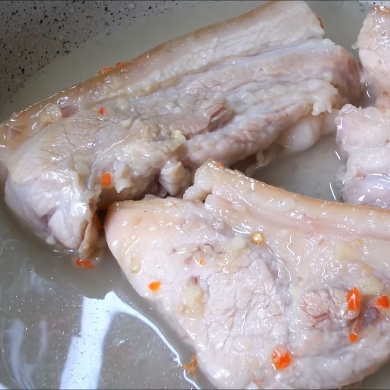 Step 6 Frying the meat Noodle with meat sauce and egg roll