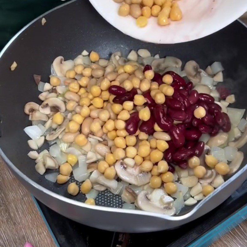 Step 2 Sauté until cooked vegetarian pate using red beans