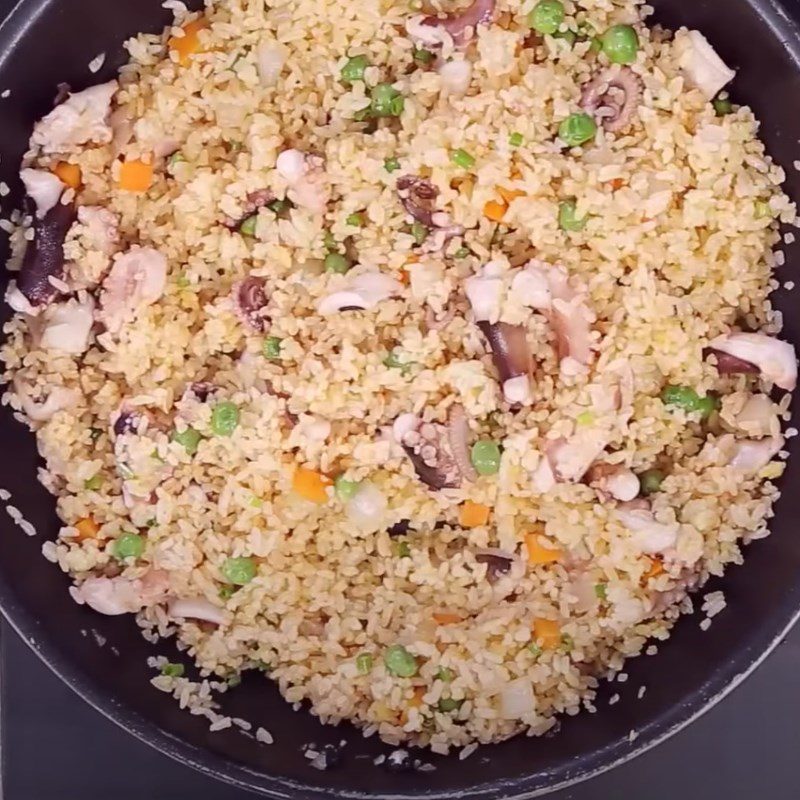 Step 5 Add rice Octopus rice