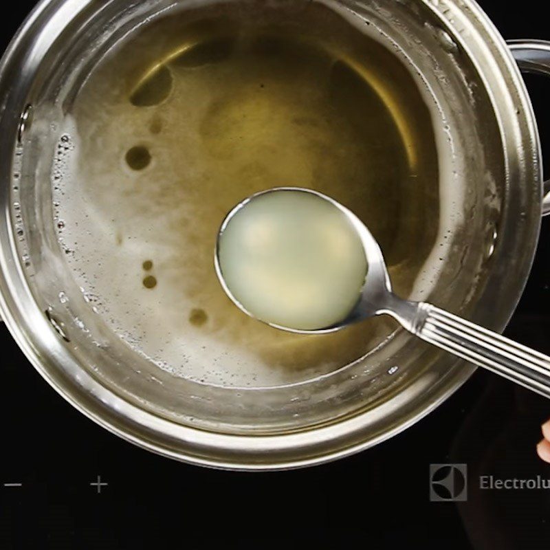 Step 2 Add lemon juice and food coloring to the sugar water Christmas Jelly Candy with Gelatin