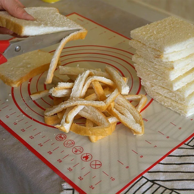 Step 2 Prepare the sandwich bread Rolled Sandwich with Pork Floss