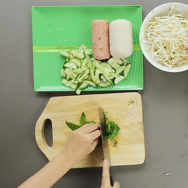 Step 5 Preparing side dishes Rice flour and tapioca flour pancakes