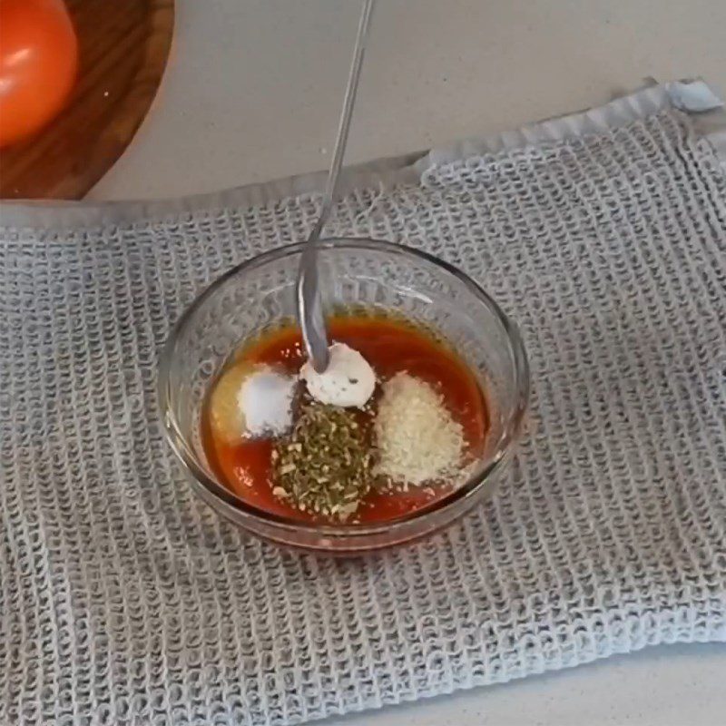 Step 3 Prepare the pizza sauce using a microwave