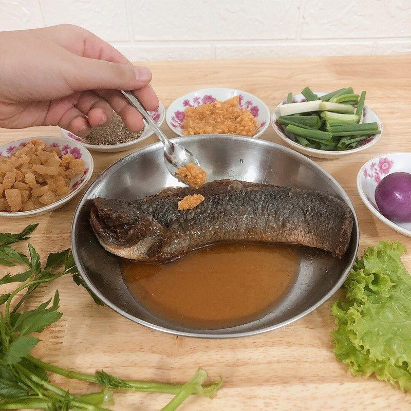 Step 2 Steamed Snakehead Fish Paste Whole Snakehead Fish Paste Steamed