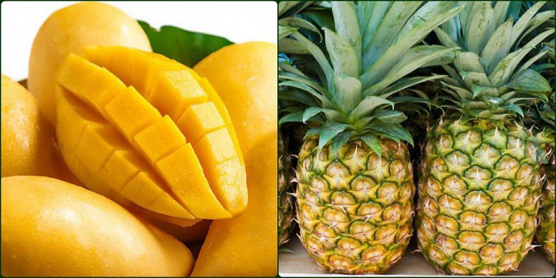 Ingredients for mango smoothie