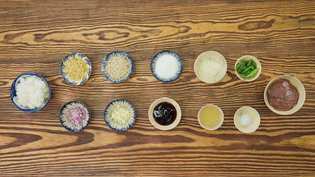 Ingredients for shrimp paste fried rice