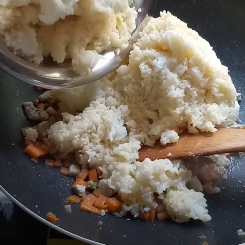 Step 5 Fried Rice Salted Egg Pork Fried Rice