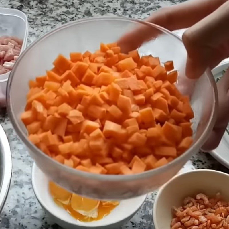 Step 2 Prepare Other Ingredients Fried Rice with Pork and Salted Egg